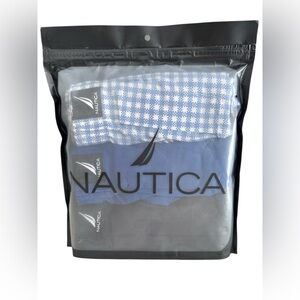 Nautica Men's Classic Cotton 3-Pack Woven Boxers Size Small NEW